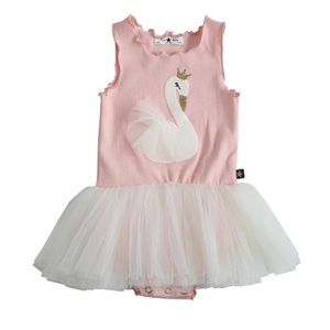 Petite Haily baby tutu swan dress 3 months